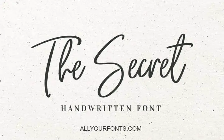 The Secret Font Family Free Download