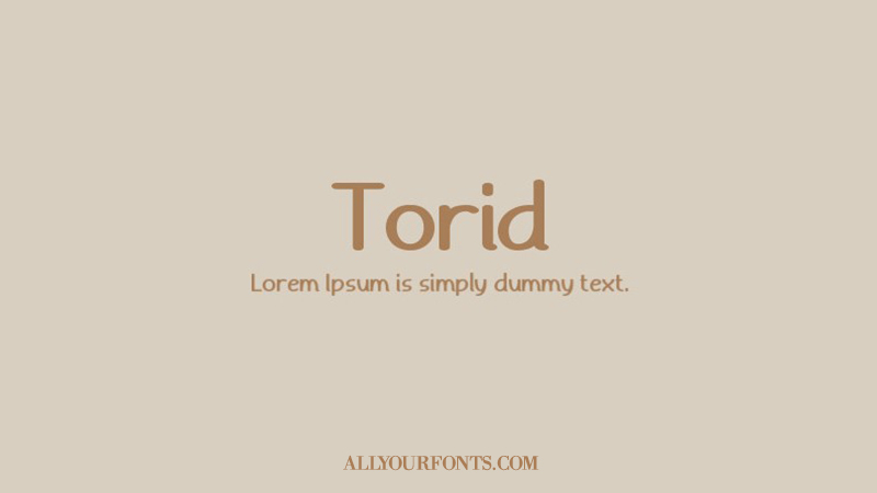 Torid Font Family Free Download