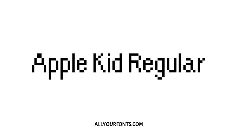 Apple Kid Regular Font Family Free Download