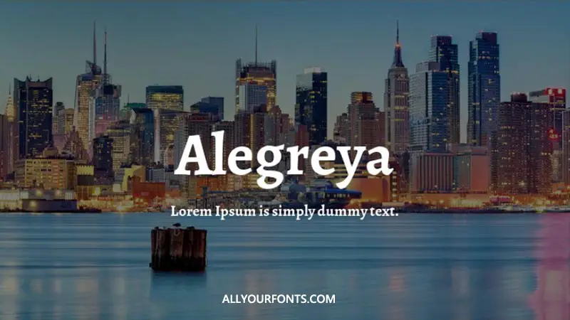 Alegreya Font Family Free Download