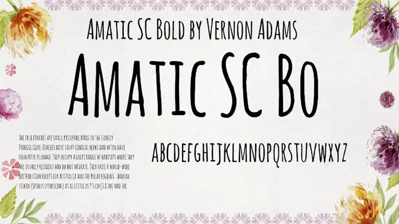 Amatic Sc Font Family Download
