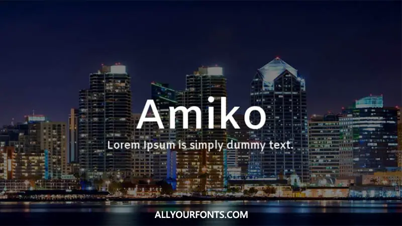 Amiko Font Family Free Download