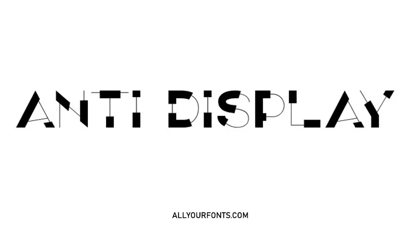 Anti Display Font Family Free Download