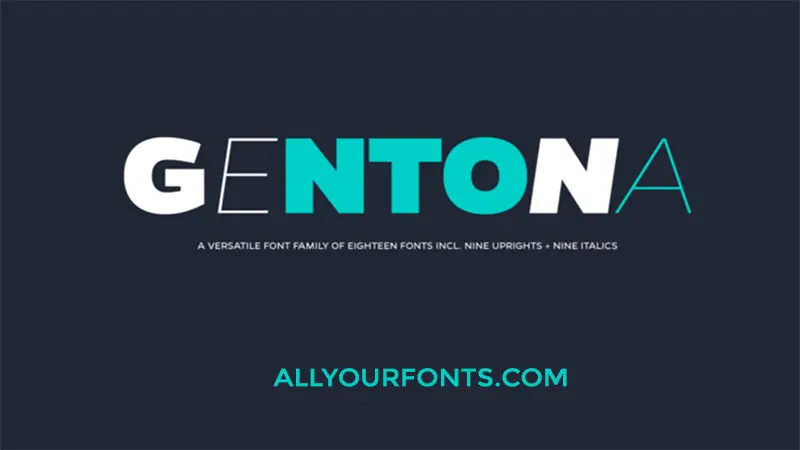 Gentona Font Family Free Download