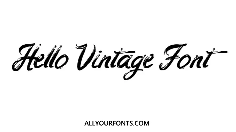 Hello Vintage Font Family Free Download