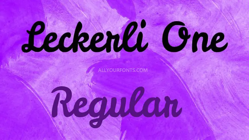 Leckerli One Font Family Free Download