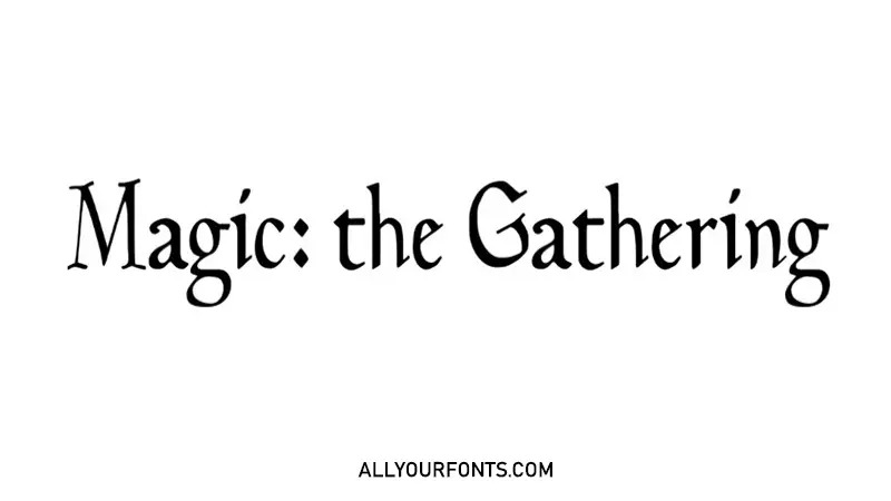 Magic The Gathering Font Family Free Download