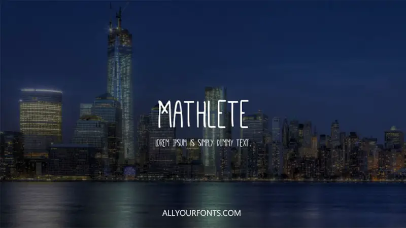 mathlete font free download