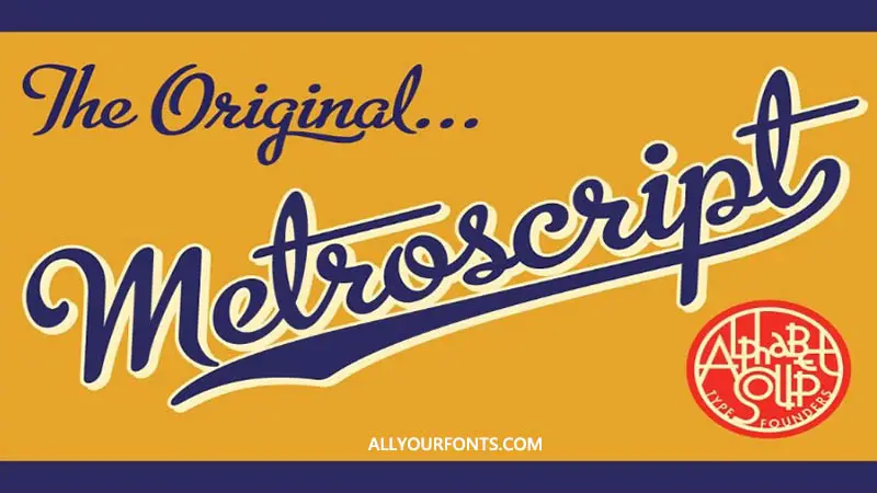 Metroscript Font Family Free Download