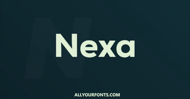 Nexa Font Family Free Download