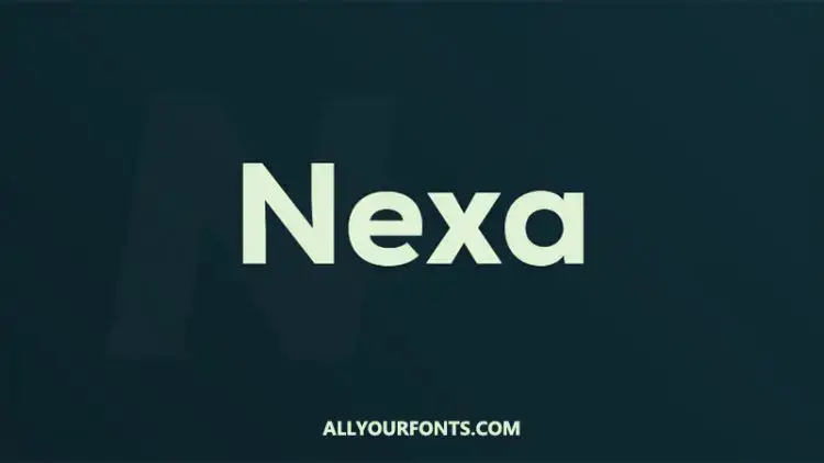 Rød mønster motor Nexa Font Family Free Download - All Your Fonts