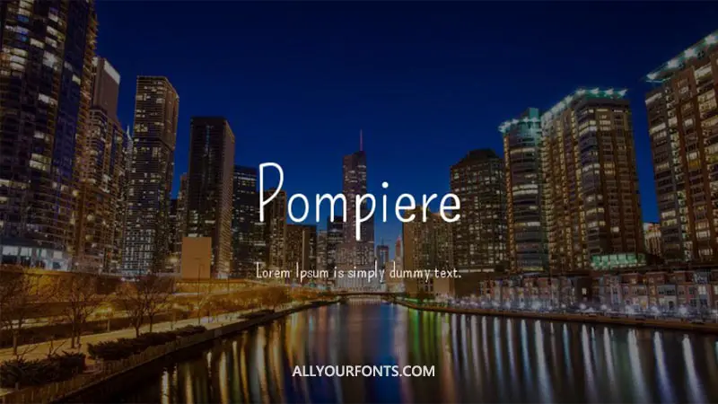 Pompiere Font Family Free Download