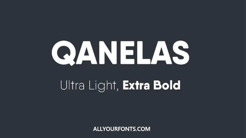 Qanelas Font Family Free Download