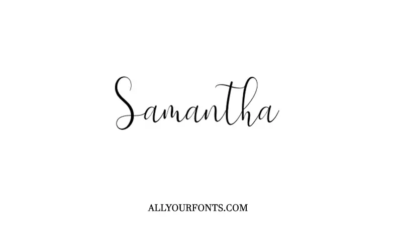 samantha script font free