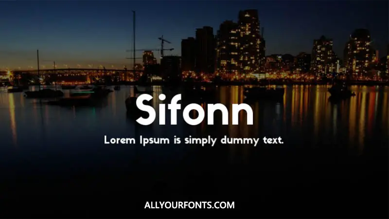 Sifonn Font Family Free Download