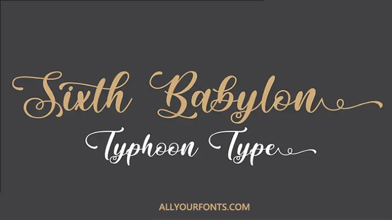 Sixth Babylon Font Family Free Download