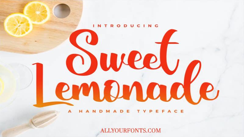 Sweet Lemonade Font Family Free Download