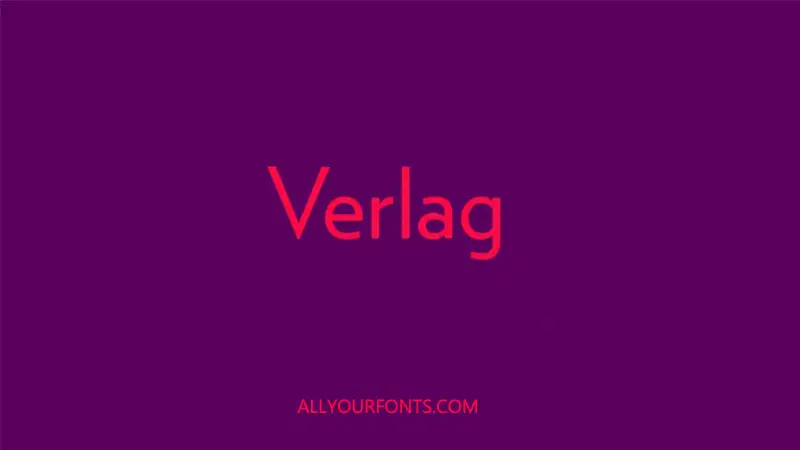 Verlag Font Free Download