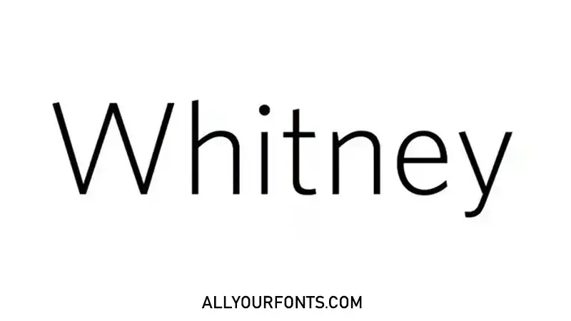 Whitney Font Free Download