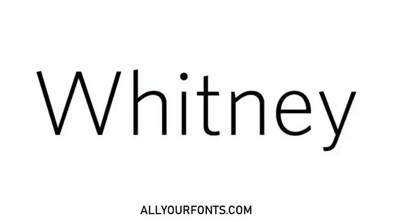 Whitney Font Family Free Download