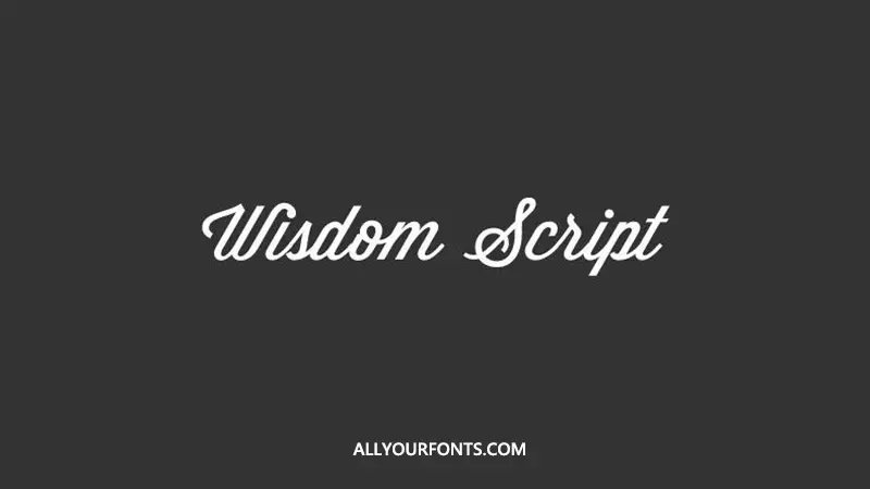 Wisdom Script Font Free Download