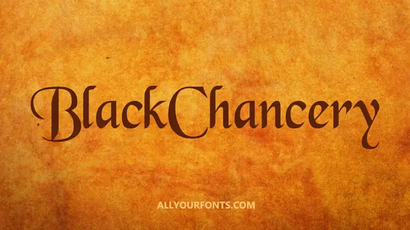 Black Chancery Font Family Free Download