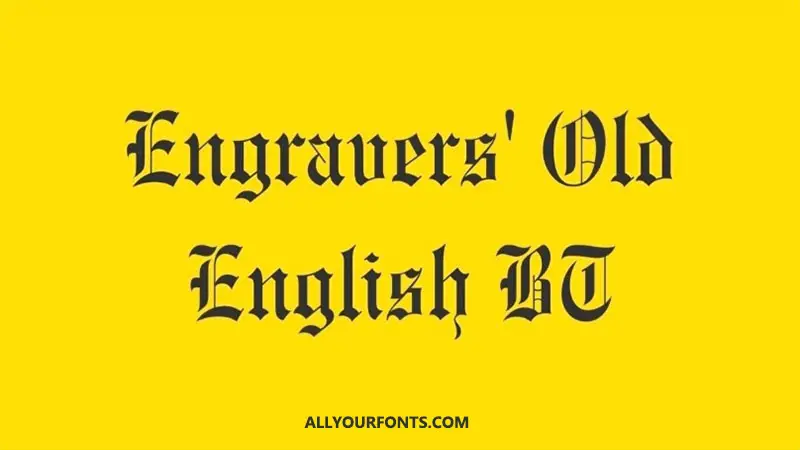 engravers old english font letters