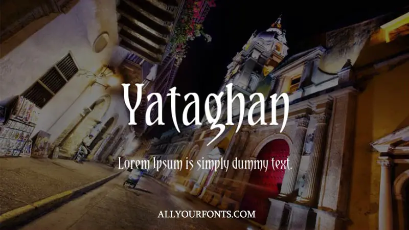 Yataghan Font Family Free Download