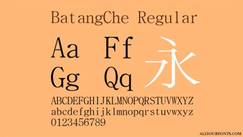 Batangche Font Family Free Download