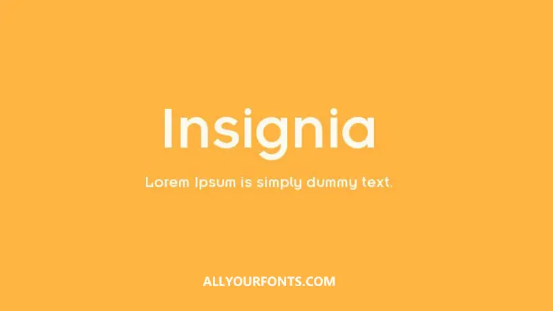 Insignia Font Family Free Download