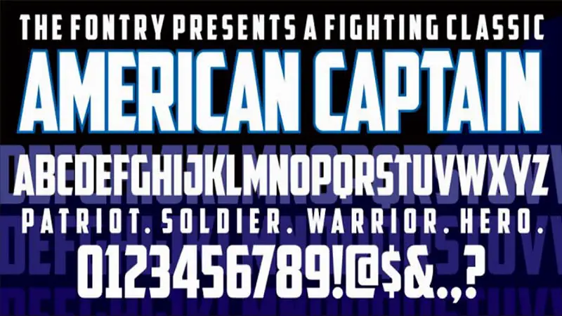 American Captain Font Family Download