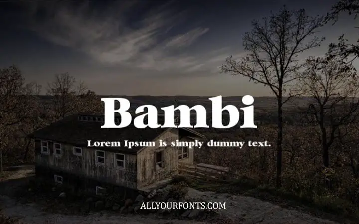 Bambi Font Family Free Download