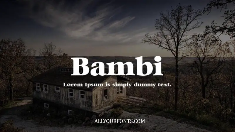 Bambi Font Family Free Download