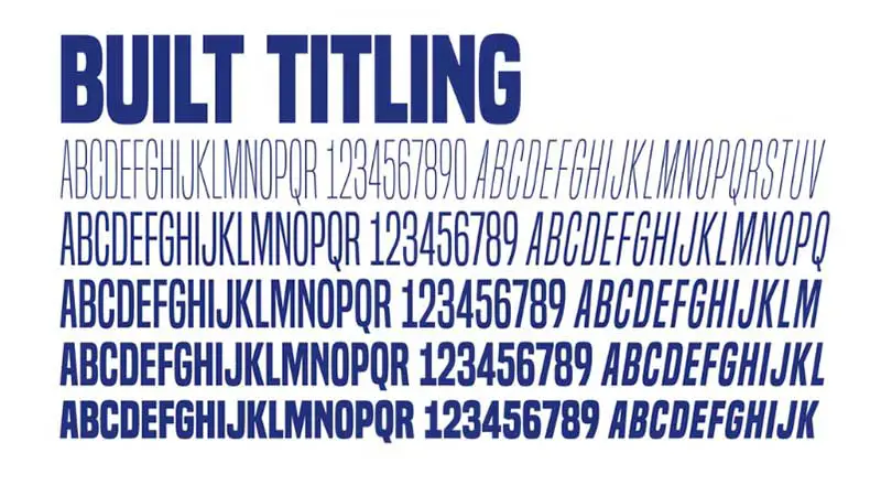 Built Titling Font Family Download