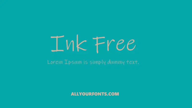 Ink Free Font Download All Your Fonts