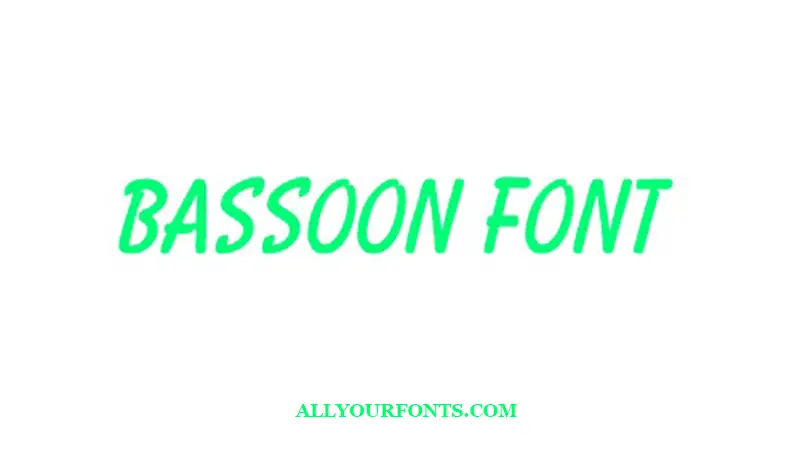 Bassoon Font Free Download