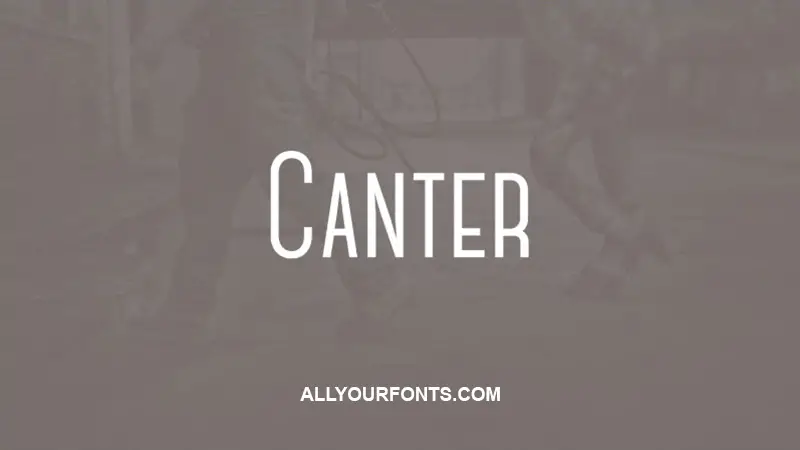 Canter Font Family Free Download