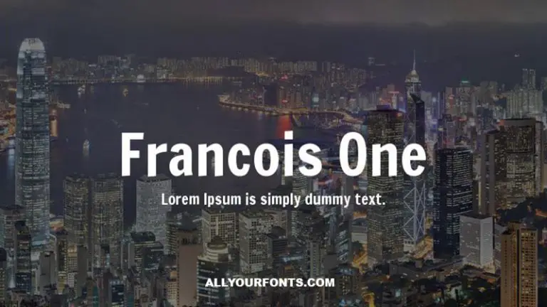 Francois One Font Download - All Your Fonts