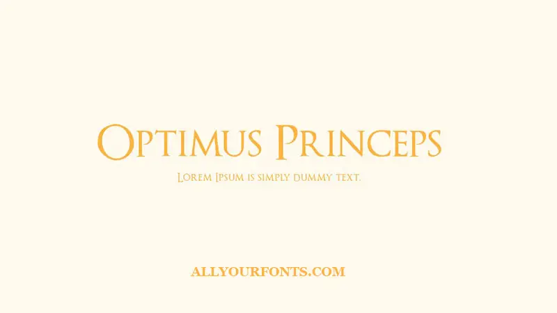 Optimus Princeps Font Free Download