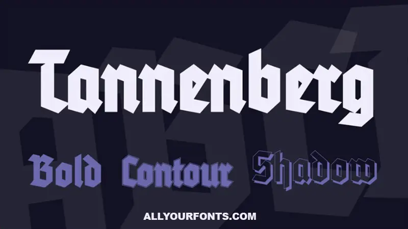 Tannenberg Font Family Free Download