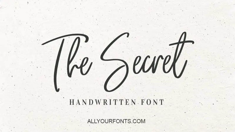 The Secret Font Family Free Download