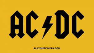 AC/DC Font Download - All Your Fonts