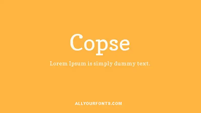 Copse Font Family Free Download