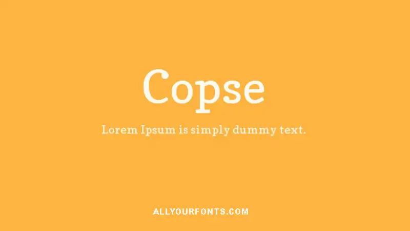 Copse Font Free Download