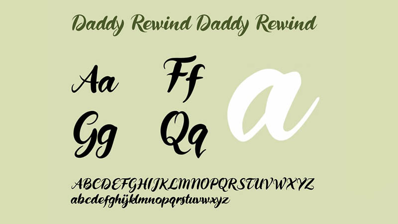 Daddy Rewind Font Free Download