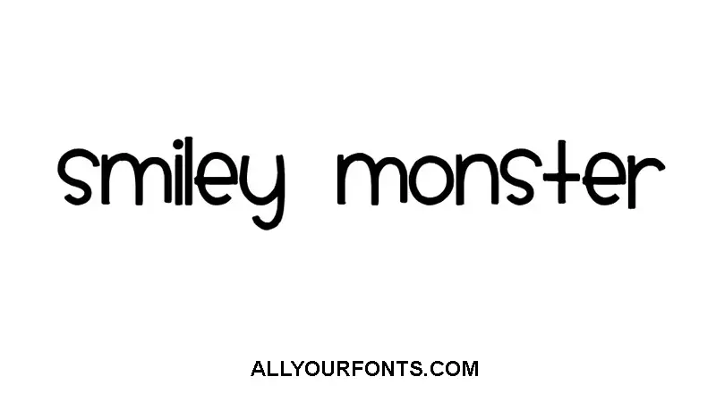 Smiley Monster Font Free Download