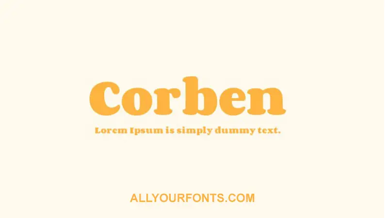 Corben Font Family Free Download