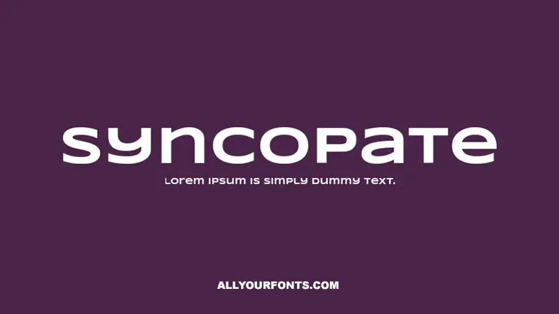 Syncopate Font Family Free Download