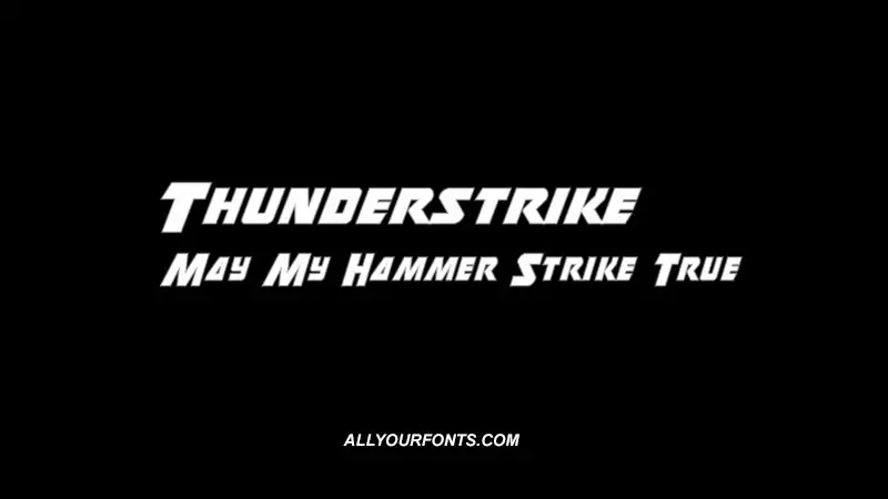 Thunderstrike Font Family Free Download