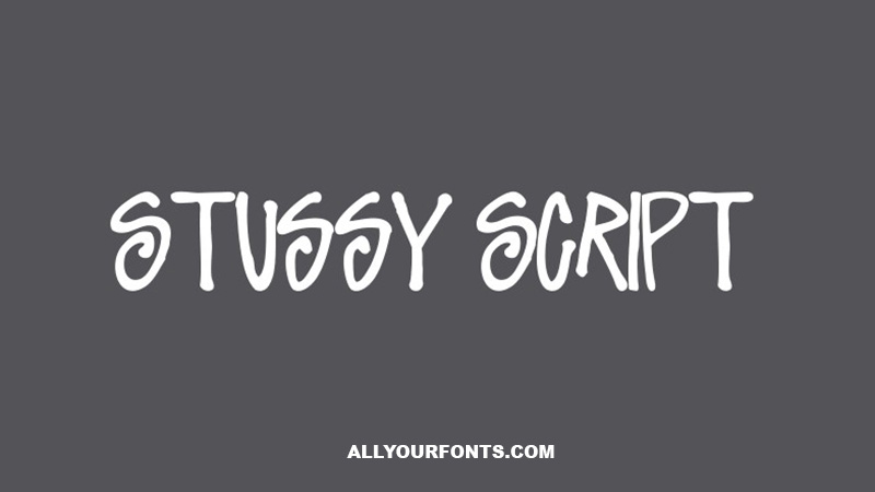 Stussy Font Free Download